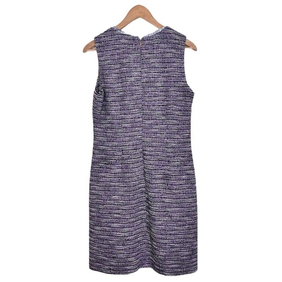 Karl LagerfeldTweed Sheath Dress Womens size10 Purple Mini Sleeveless EUC - Picture 6 of 12